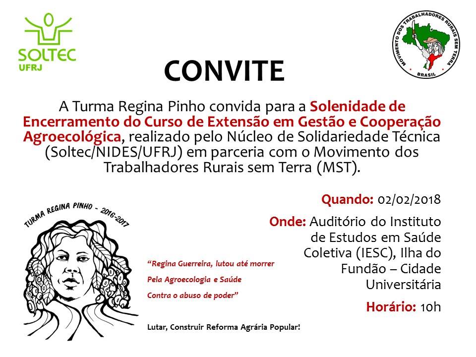 Convite do curso de formatura